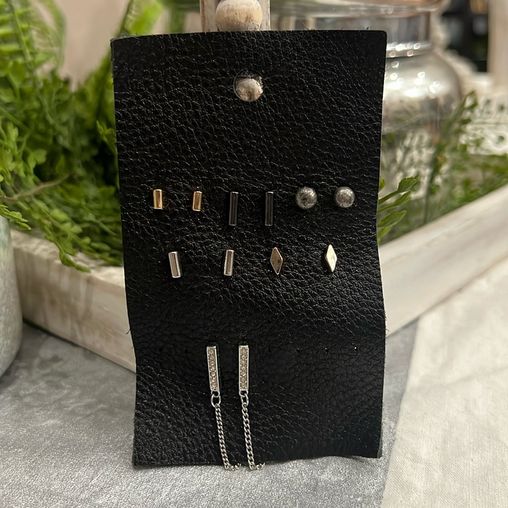 NWT Free People Mixed Metals Stud Earring Set